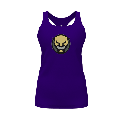 [FT0TRBPP-FYS-LOGO1] Decker Racerback Tank Top (Female Youth S, Purple, Logo 1)