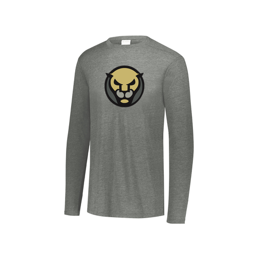 [FTLCUBGY-YS-LOGO1] Decker Youth Tri-Blend T-Shirt - Long Sleeve (Youth S, Gray, Logo 1)